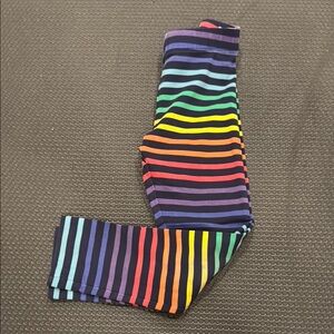 Colorful Striped Primary size 6 Kids Leggings